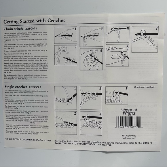 Wrights/Boye Crochet Bonus Set # 6282 of 4 crochet hooks and a folding scissor - Picture 3 of 4